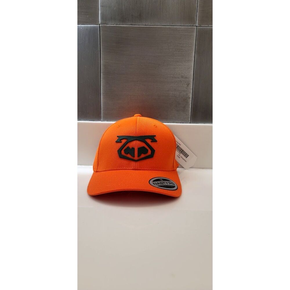 Nasty Pig Orange and Olive Baseball Cap Hat FlexFit Rare Gay Circuit Party Men's